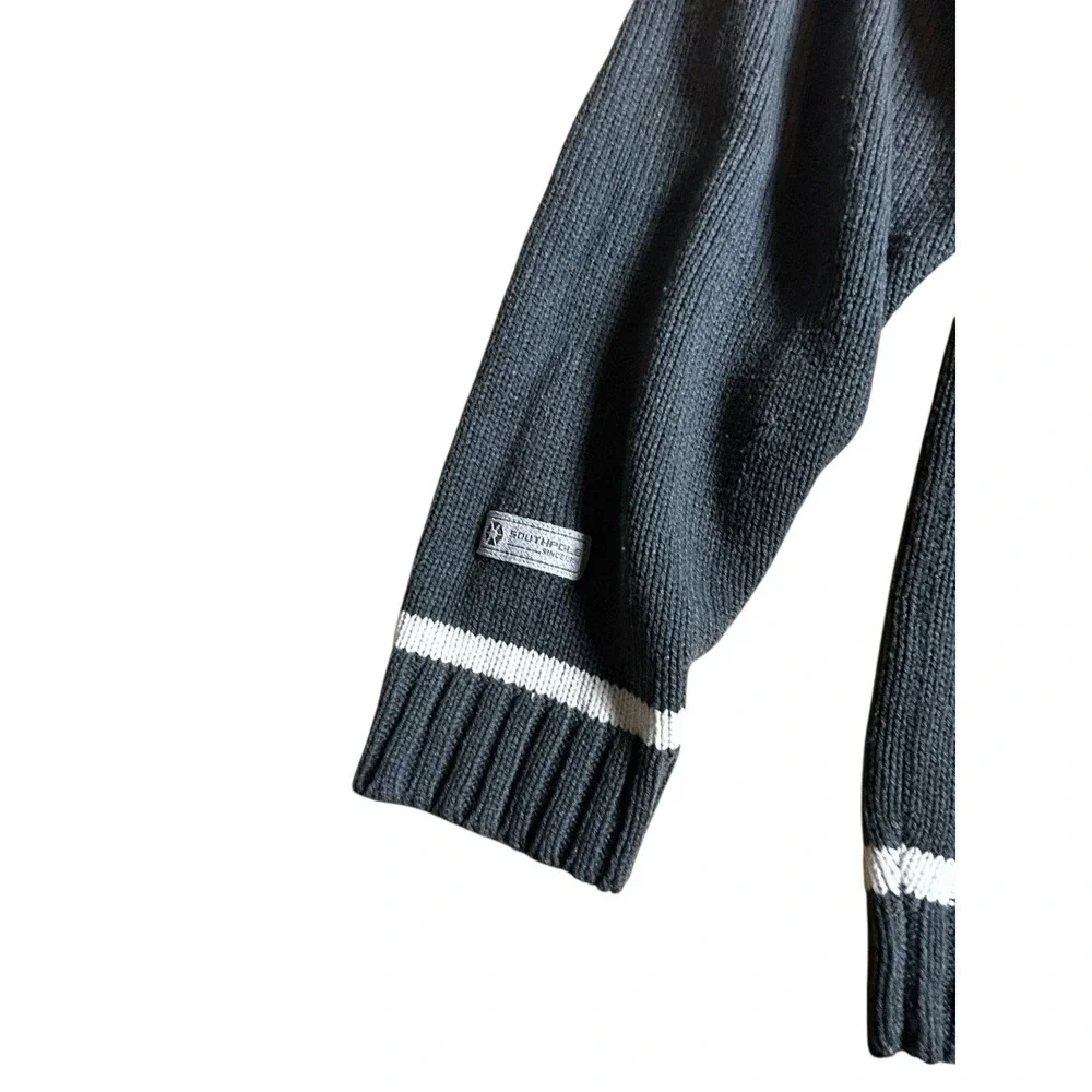 Vintage Y2k Southpole Sweater Mens Large‎ Stripe Mock Neck Ribbed Turtleneck